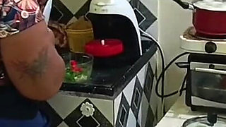 Distracted employee takes cumshot in the ass without knowing