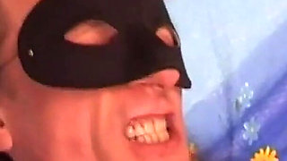 Beautiful Hot Busty Masked MILF Fucked and Cummed in Mouth by Monster Cock Amateur
