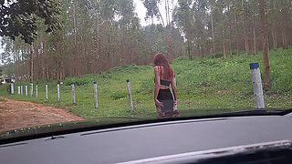 Flash Cock to a Girl in the Car!