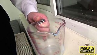Roped blond milf slave gets pounded
