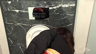 Public bathroom masturbation