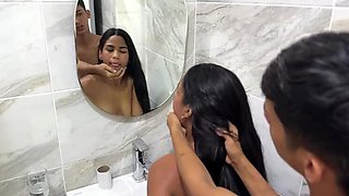 Step Sister Bath Spy Fuck – Big Ass Latina Sister Fucked Hard Till Cum
