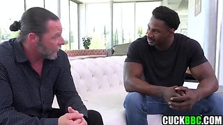 Blonde Wife Fucks Black Cock While Cuck Husband Watches