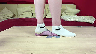 Cockbox CBT and Cock Trampling in Dirty Socks, Femdom Jozi Trample