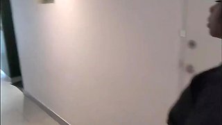 Ebony Sucks A Stranger In The Elevator Then Swallows His Cum On The Stairs