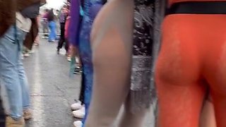 Dance into wild ecstasy with blonde rave queens under lights