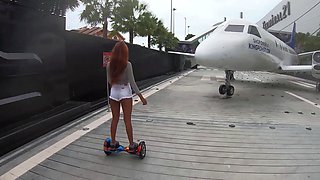 Hoverboard fun with big ass Thai GF and horny sex once home