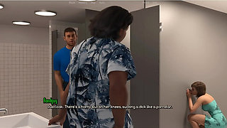 A Life Worth Living - Gameplay - Roleplay - Public Toilet Gloryhole Blowjob in Front of Husband