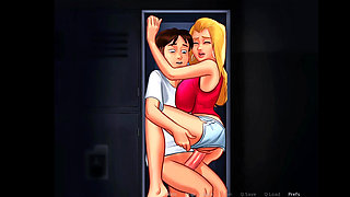 Roxxy was by her boyfriend inside their locker. (Summer Saga)