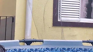 Your Slut Neighbor Showing Herself in the Pool