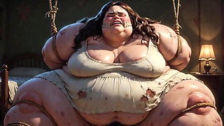 Virgin Fat SSBBW Bound - Scared & Begging for Cock in Her Hairy Pussy