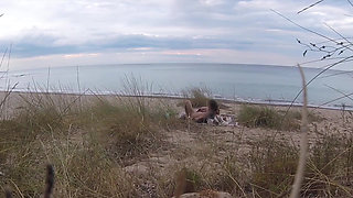 French Teacher Slut Blowjob Amateur on Nude Beach Front Stranger with Cumshot - Misscreamy