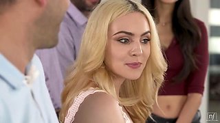 Blonde Freya Parker and Brunette Eliza Ibarra Lesbian Foursome
