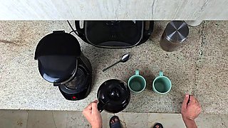 Cougar Hannah Miller Fucks Lil Timy Before Work in Steamy Morning Lesbian Breakfast Romp