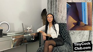 Femdom beauty babe comment smalldicks