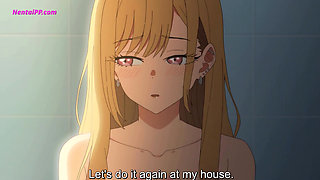 Tile Floor, Her Knees, His Cock - A Perfect Bathroom Triangle.