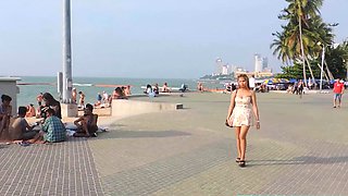 Chubby Thai amateur teen hooker POV sex