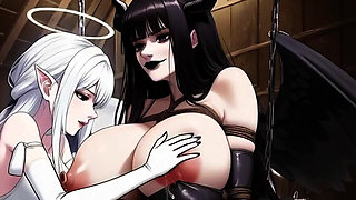 Tied up Angels & Bound Demons Get Milked in New Spicy Toons Hentai