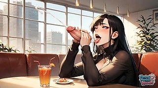 An Incredible Porno of a Transvestite Fuckslut Spraying Into a Dessert Bowl During a College Room Lesson!