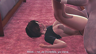Aunt Cass with a lot of desire to have sex ends up fucking a lucky man - 3D HENTAI ANIMATION