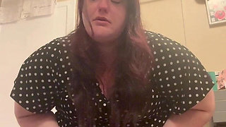 PAWG BBW Clogs the Toilet Due to Holding Everything for Hours: with Lots of Farts and the Sound of Her Using the Restroom or Bat