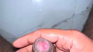 Self Cum eating and piss drinking