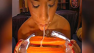Blonde & Asian Sluts Covered in Bukkake Facials - Cum Swallowing & Swallowng