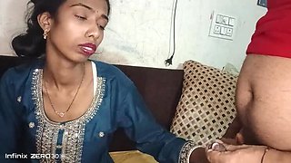 Indian Bhabi & Devar Hot Fingering & Footjob