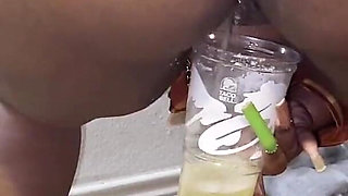 Bent Over Shaking My Booty Pissing in a Cup