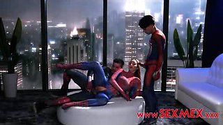 Spider Girl Made love By Superheroes