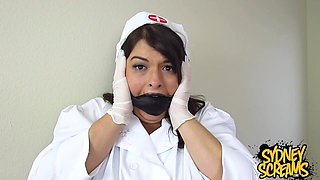 Gagged Nurse Sydney Begs - HD Wmv