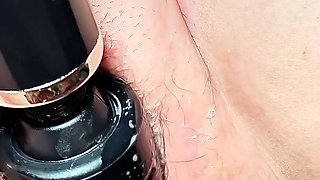 Close up - Clit Pops Out and Pussy Lips Open with Contraction Orgasim