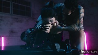 Sexy Fit Babes In Latex Outfits - Joanna Angel & Evelyn Clair - Share Small Hands's BWC In Hot 3-some
