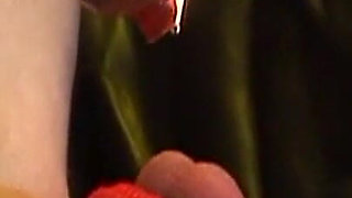 Mature Mistress Binds Masked Sub for Hot Wax Play