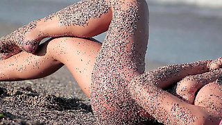 Busty Blondes Wild Outdoor Threesome