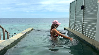 I Caught My Pervy Step Brother Taking Pics of Me in the Pool!