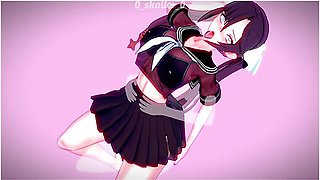 Car Toon In Genshin Impact - Mona In School Uniform