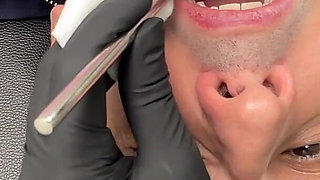 Nurse Bunny Checks Dr. Canada's Teeth Multi Angle