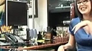 Sexy Secretary with Hairy Cunt Takes a Big Black Cock