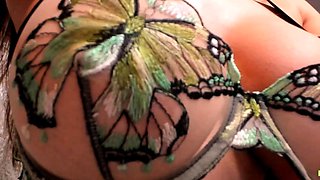 Chubby Brunette Big Boobs Dildo Masturbation