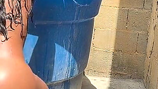 Horny 18 Year Old Stepdaughter Gets a Hard Fuck From Her Stepdad in the Yard