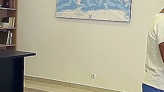 Blonde came to lesson and got dick in mouth and hard fuck in different poses