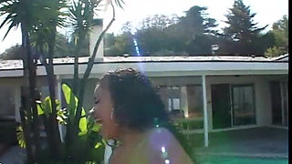 Teen Black Girl Next Door Is on Top of Guy and Riding His Older Cock