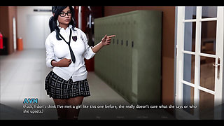 Timestamps: Lost Love - Nerdy College Girl with Glasses Loves to Flash Her Tight Pussy
