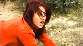Biker with a big boner fucked a long-legged redhead Victoria