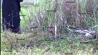 Egypt Muslim Farm Girl with Abaya Try to Find Cucumber in Farmland for Her Pussy