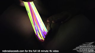 Hot Euro Coed Mira Glowstick Masturbation and Gaping