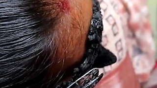 My Hot Neighbour Aunty in Saree Blouse Wearing Mask I Sucked Her Big Tits Fucked Her Hard and Cum Inside Her Pussy