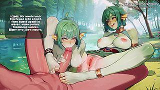 Big Ass 18yo Monster Girls Get Huge Anal Gapes After Some Ass Fucking Threesome with Creampie - Harem Vs Zombies (steam Game)