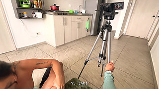 Colombian MILF gives oral sex to her partner after coming from the gym